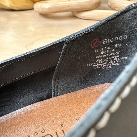 Blundlo‎ Black Platform Loafers, Size 8M - Picture 6 of 7